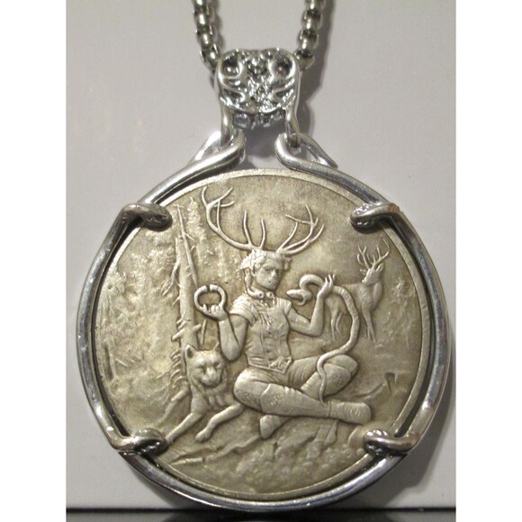 Celtic Lore NEW- Cernunnos & Morrigan Necklace- Two Necklaces in One - Picture 3 of 10